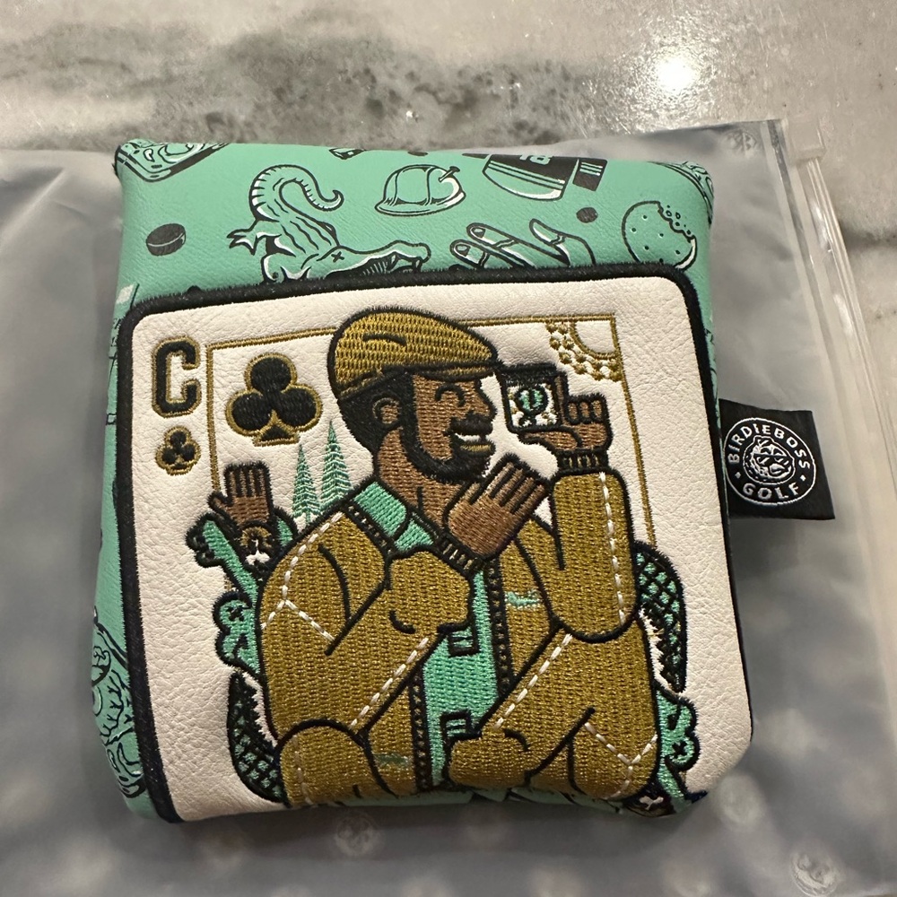 Mallet Putter Headcover - Green and Gold